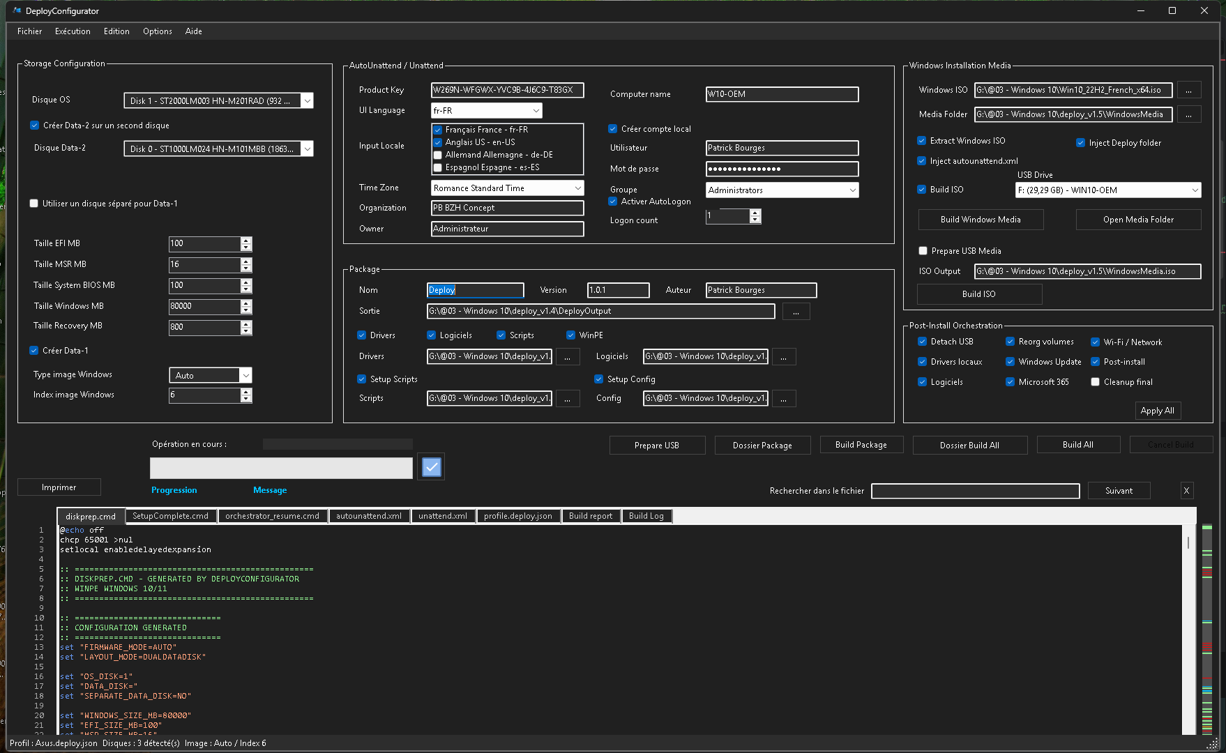 Capture de DeployConfigurator