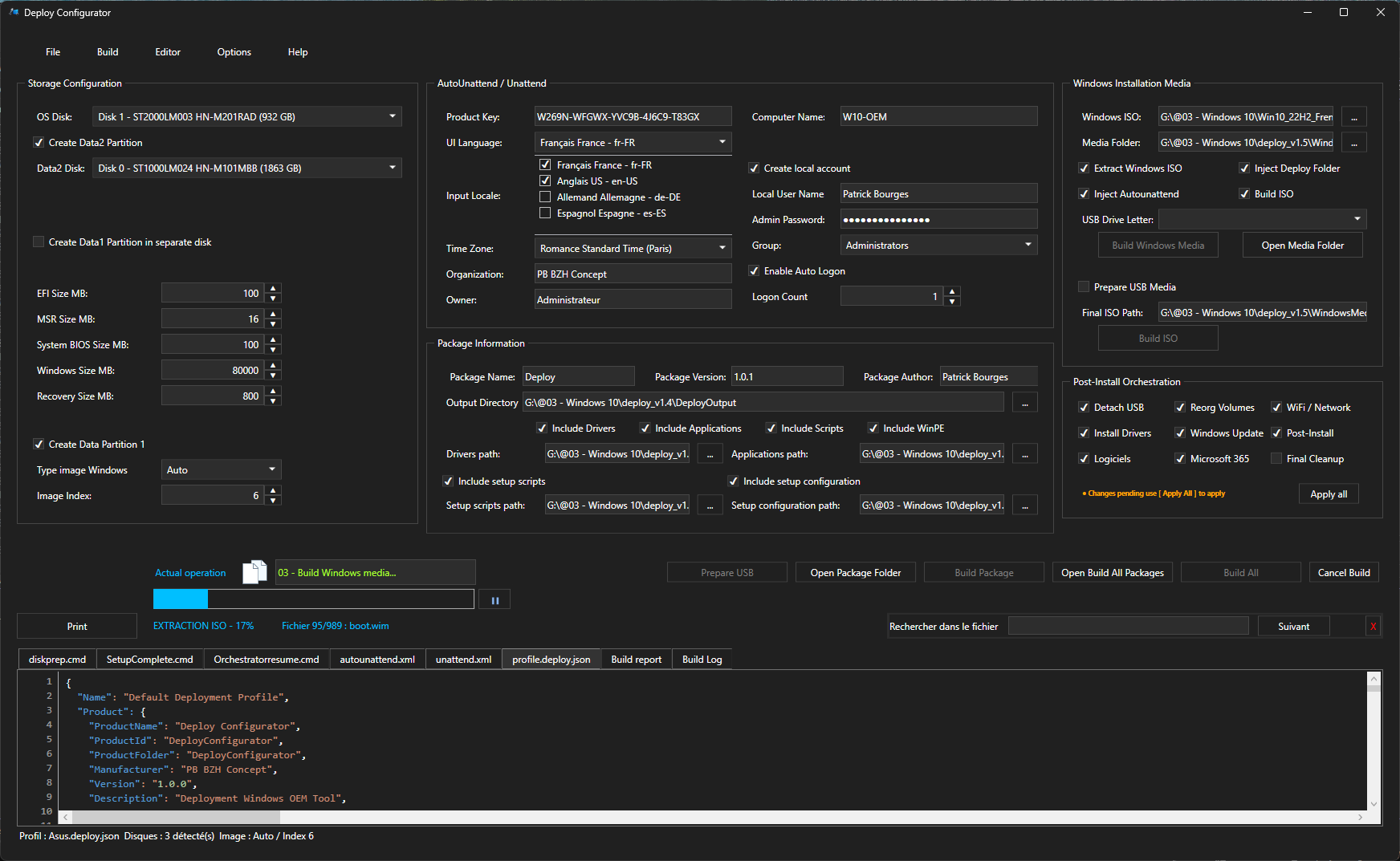 Capture de DeployConfigurator