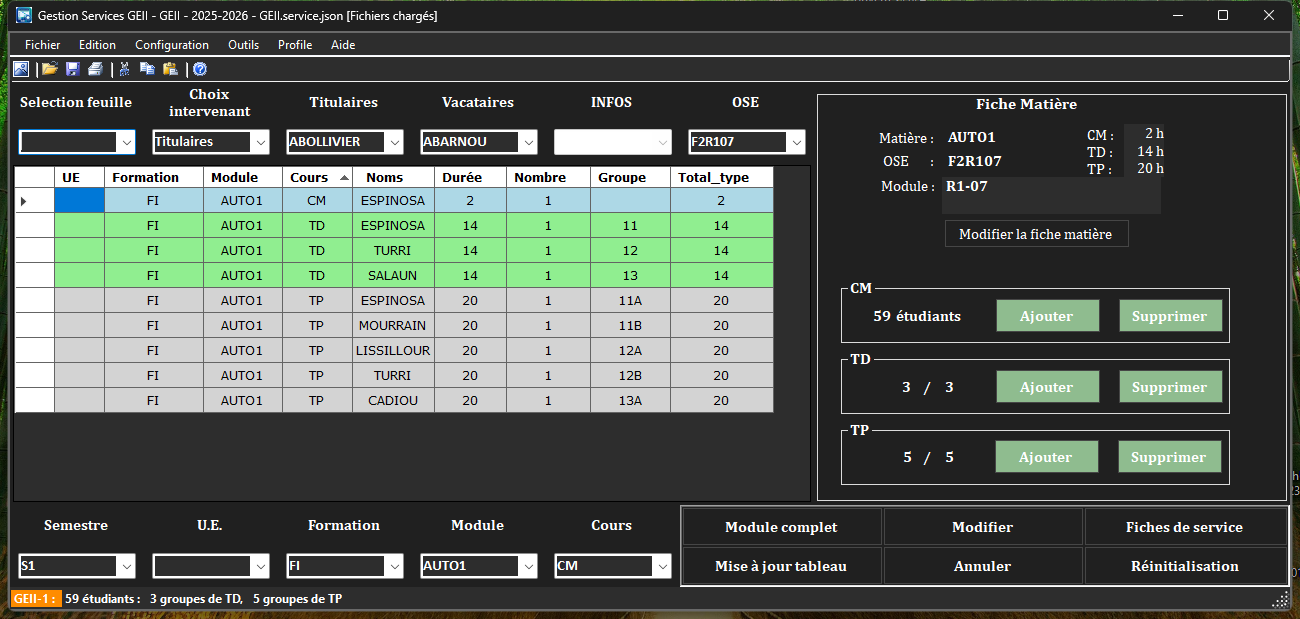 Capture de GestionServiceGEII