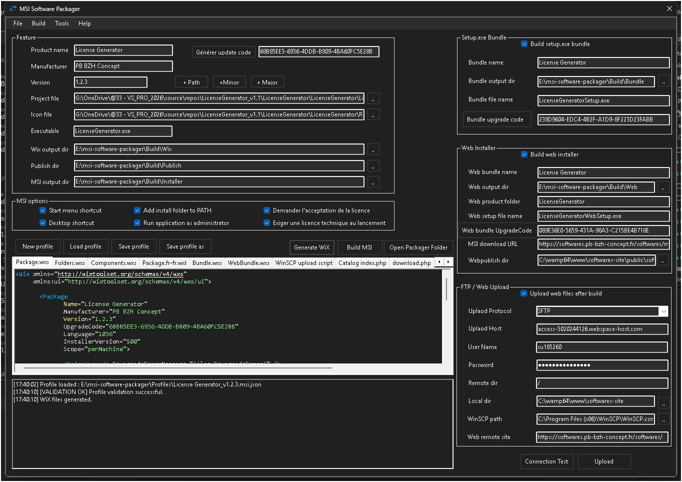 Capture de MsiSoftwarePackager